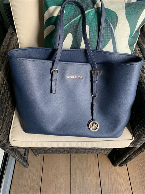 michael kors basics real navy|Michael Kors jet set.